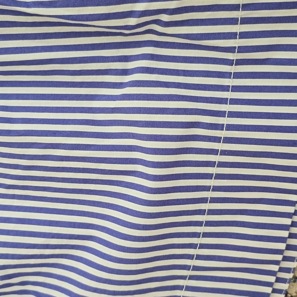 St. John's Bay Blue and White Striped Midi Skirt - Picture 13 of 13